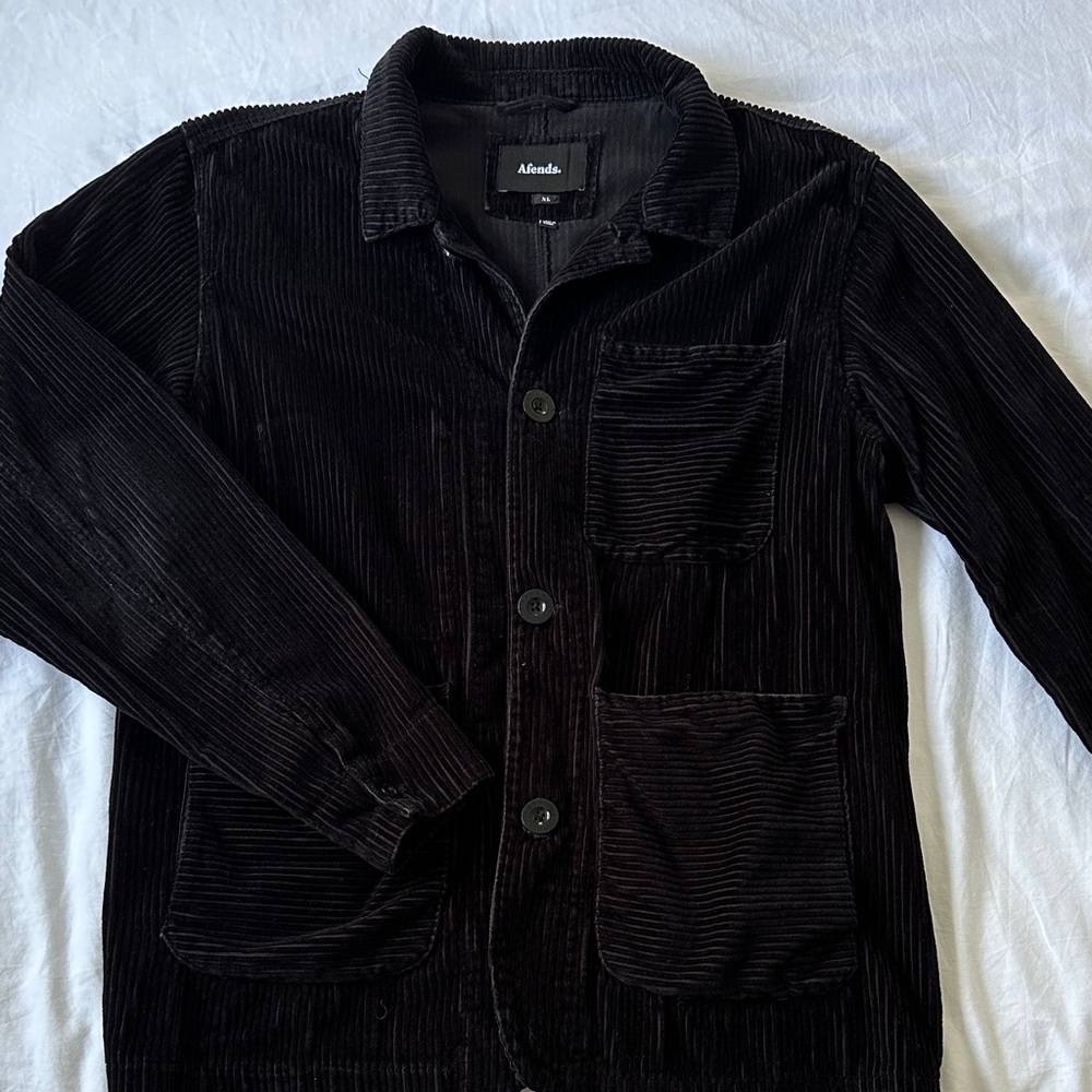 Afends Black Corduroy Shirt Jacket